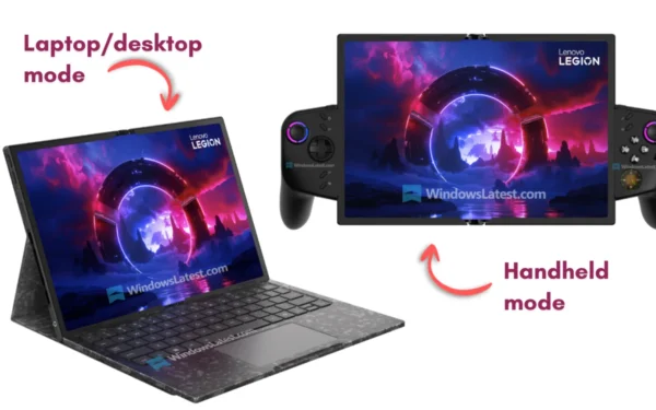 Lenovo Legion Go Fold Concept: összehajtható POLED handheld PC