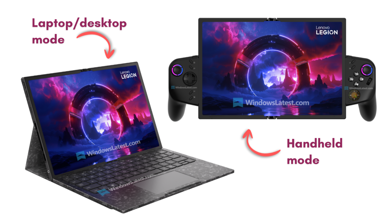 Lenovo Legion Go Fold Concept: összehajtható POLED handheld PC