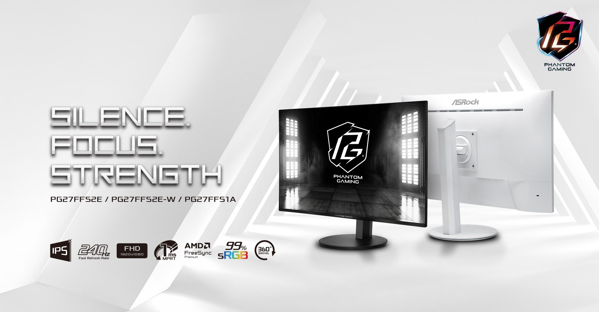 ASRock: Ergonomikus Phantom Gaming IPS monitorkínálatát, akár 240 Hz-cel