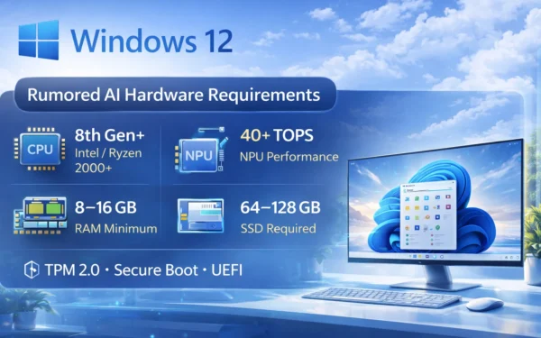 A Windows 12 mesterséges intelligencia chipet fog megkövetelni a teljes működéshez