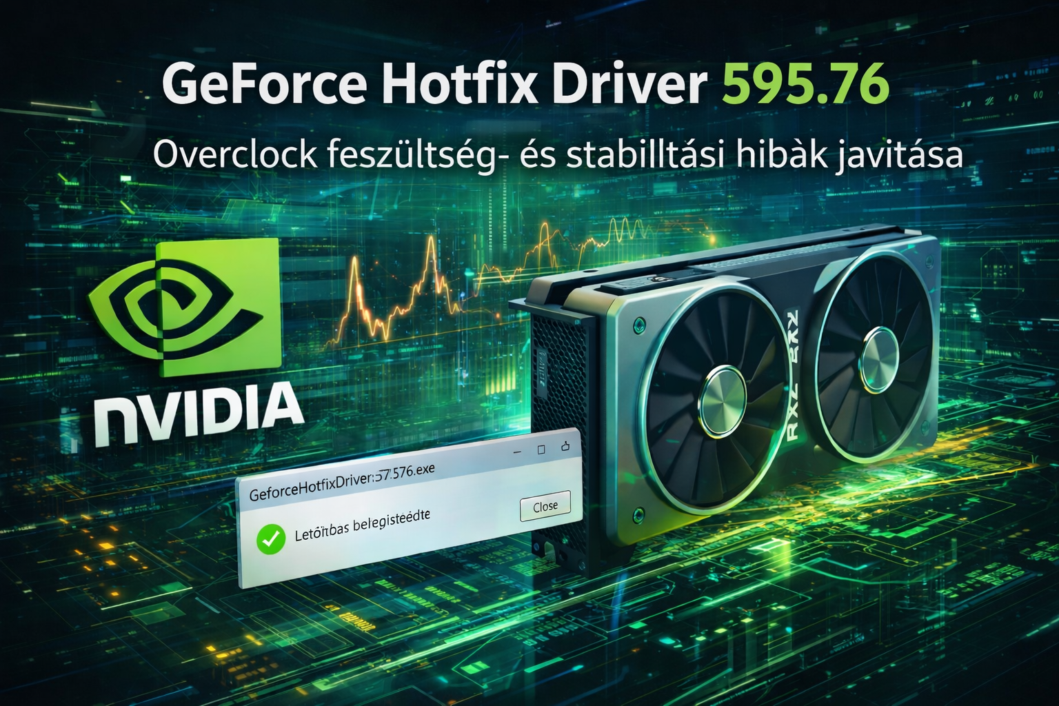 NVIDIA GeForce Hotfix 595.76: javítás az OC feszültség- és stabilitási problémákra