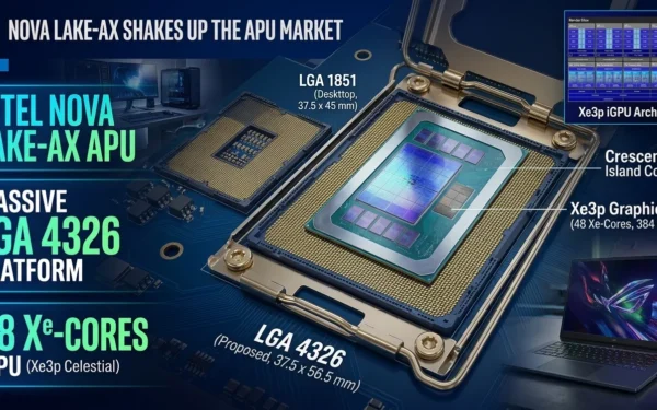 Gigászi foglalattal érkezhet az Intel Nova Lake-AX: az AMD Strix Halo trónfosztására készülnek