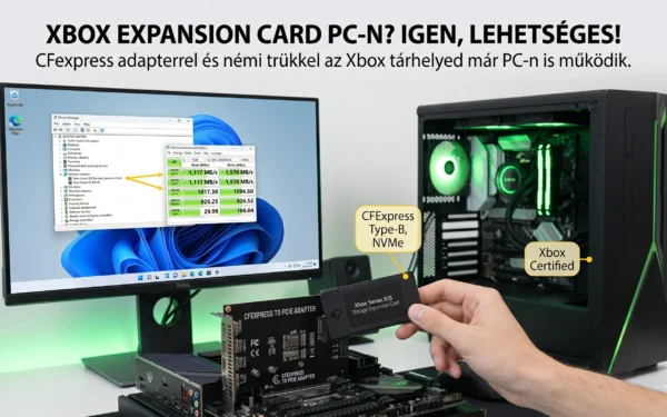 Xbox Series X|S Storage Expansion kártyák PC-n: CFexpress adapterrel működik, és meglepően gyors