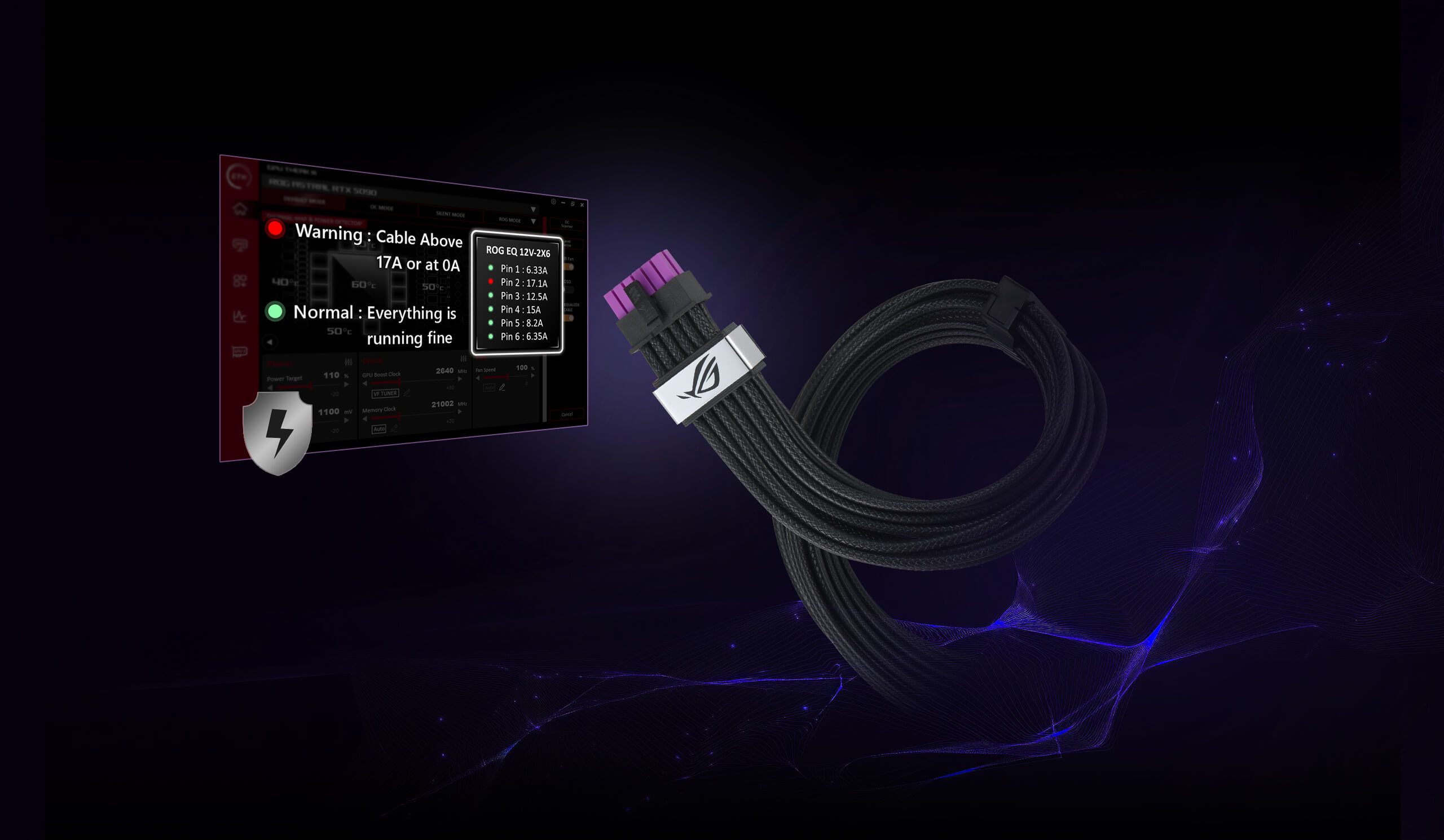 ASUS ROG Equalizer: Új 12V-2×6 kábel a GPU-csatlakozók olvadása ellen