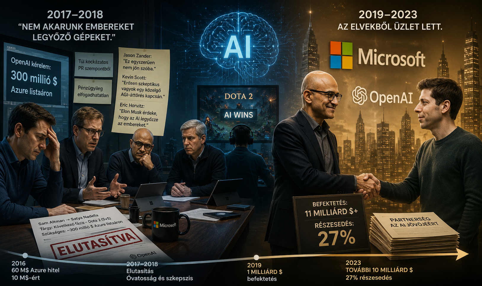 elutasításból partnerség
openai vs microsoft