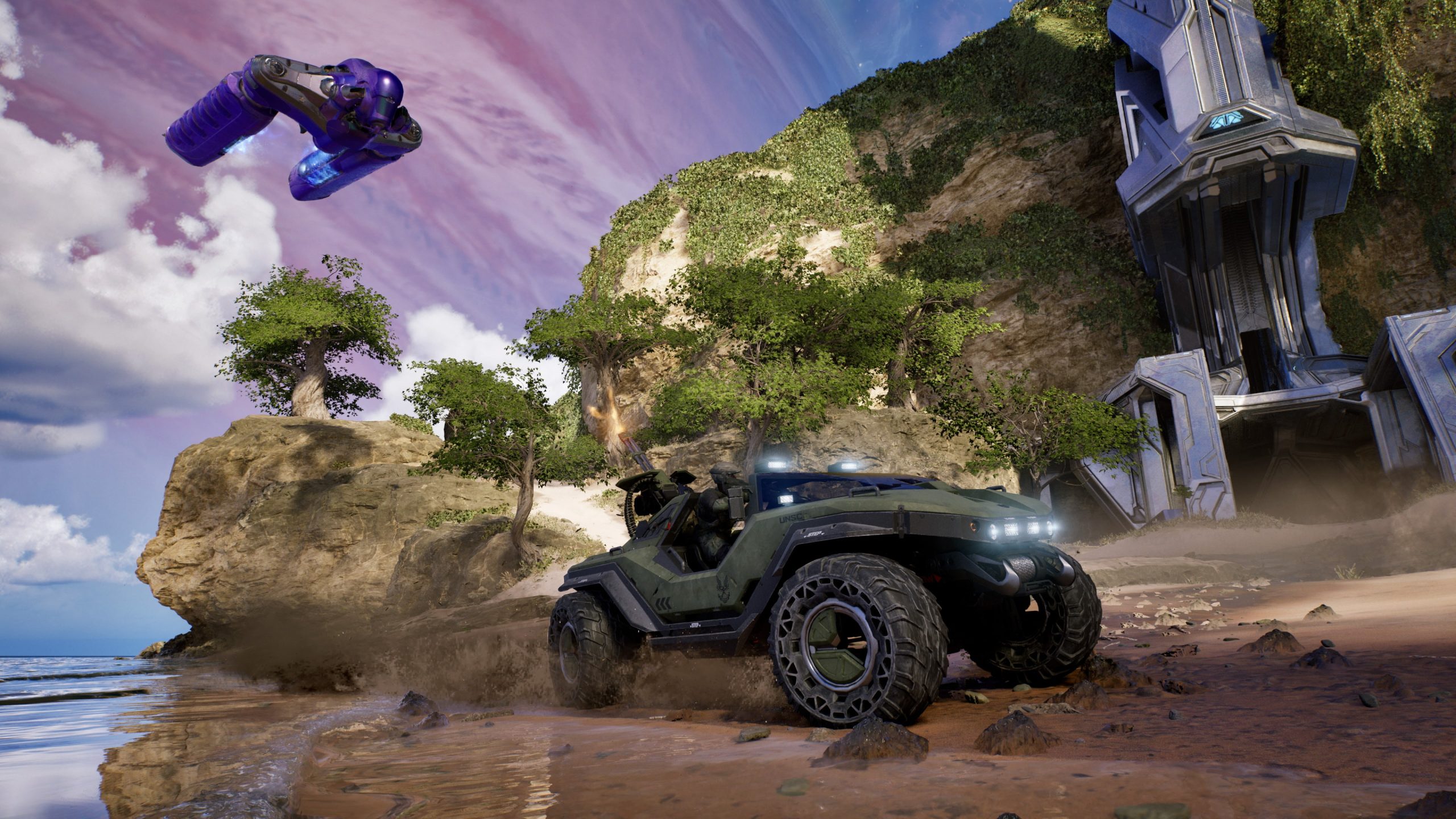 Warthog jármű a Halo Campaign Evolved egyik pályáján
