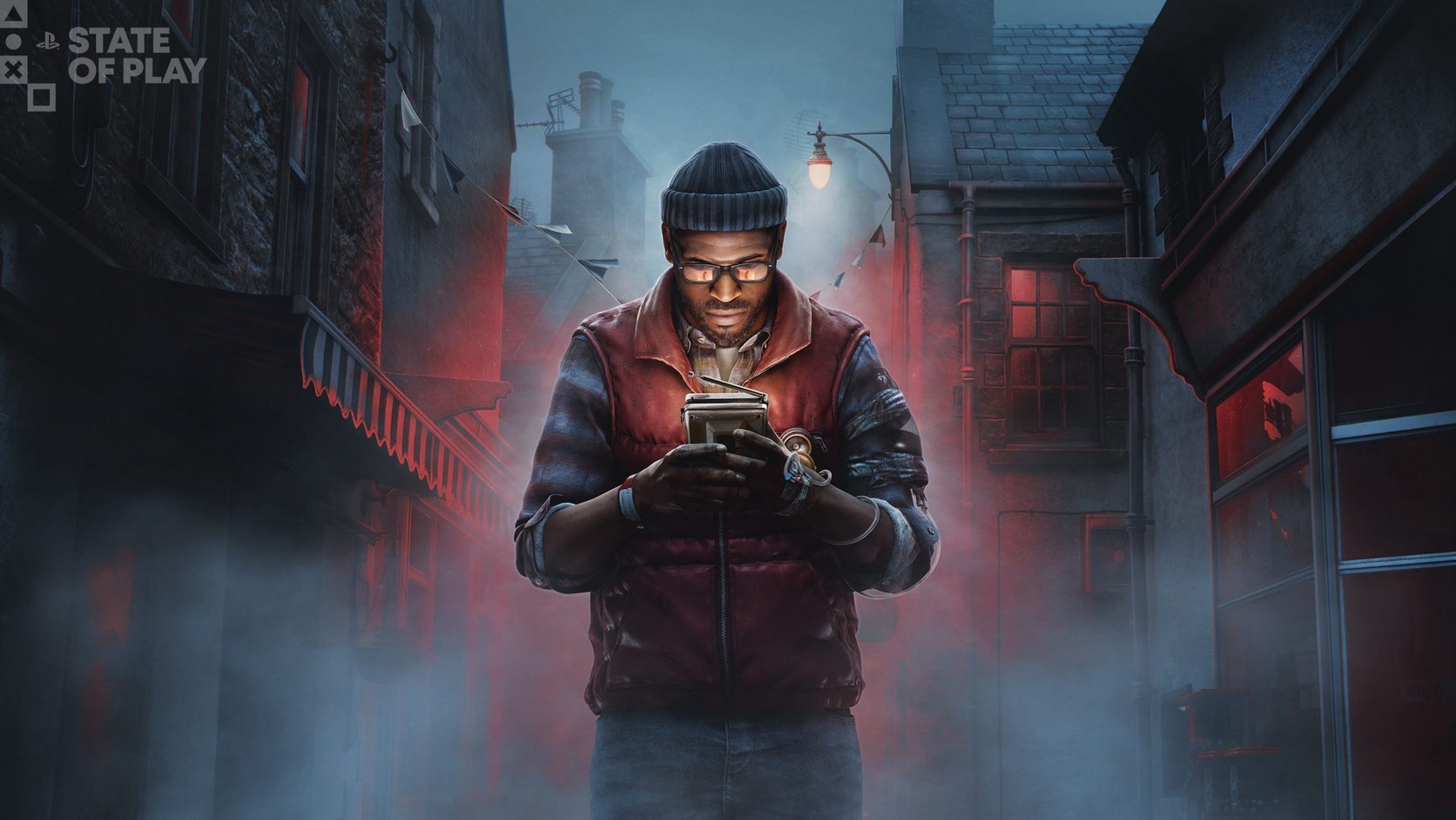 Silent Hill Townfall hivatalos kép Simon és a CRTV készülék középpontban