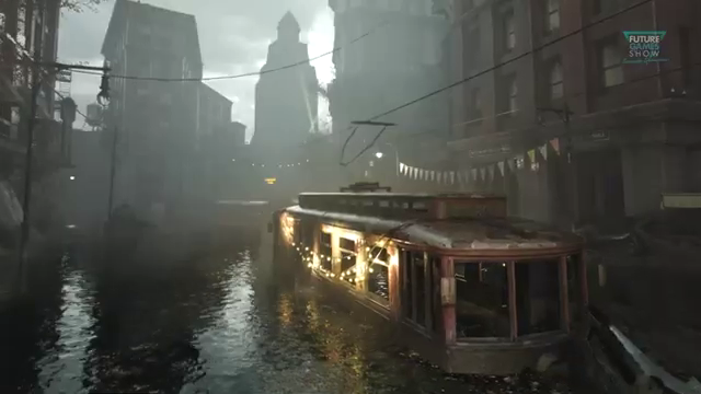 The Sinking City 2 videóképkocka: elárasztott utca