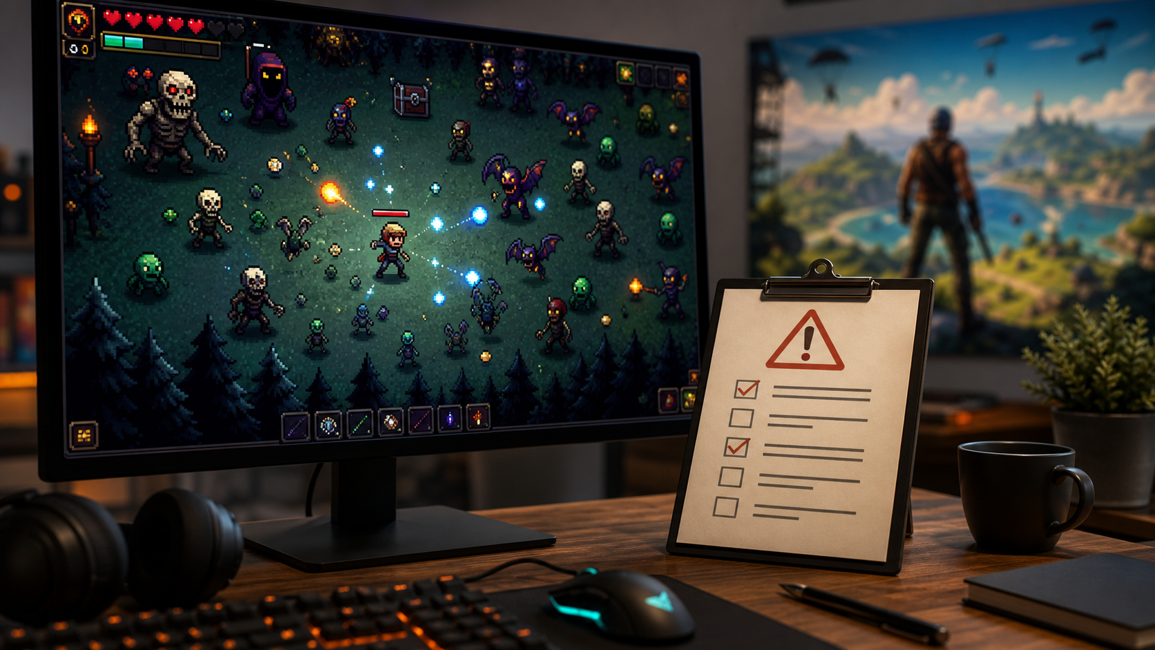 Vampire Survivors x Fortnite: a kollab még be sem futott, az AI már közbeszólt