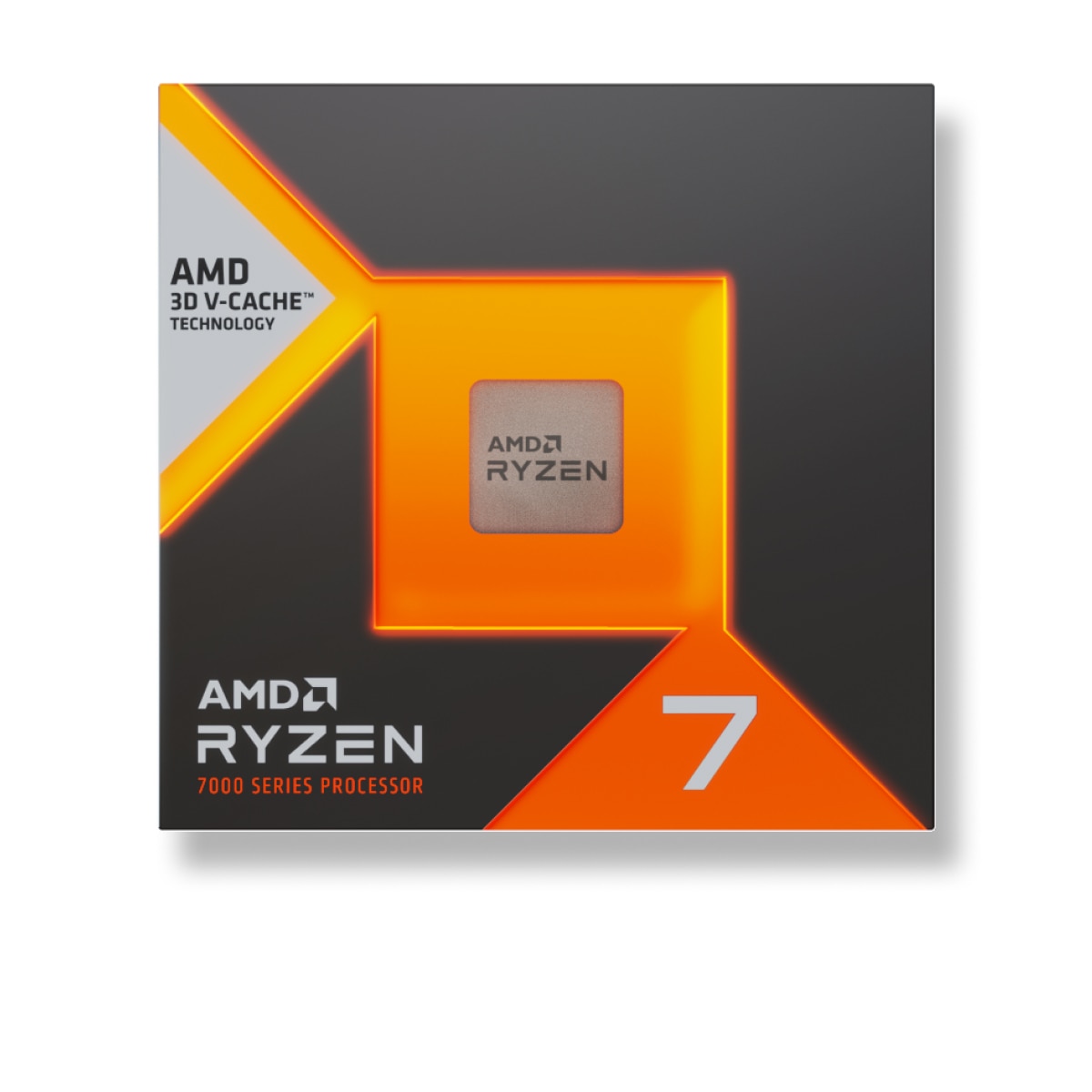 AMD Ryzen 7 7000 Series 3D V-Cache doboz hivatalos termékképe