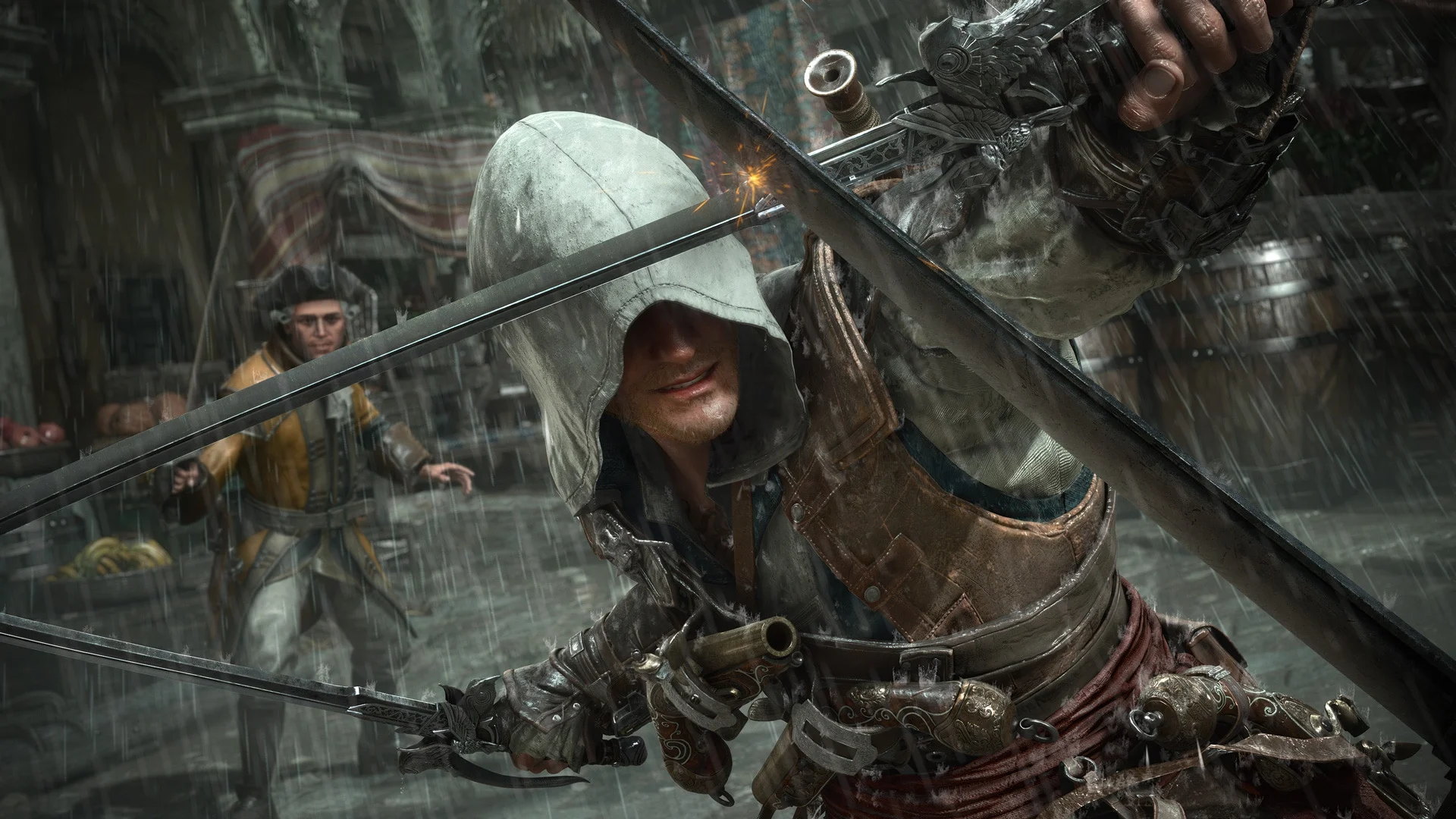 Edward Kenway harc közben az Assassin's Creed Black Flag Resyncedben