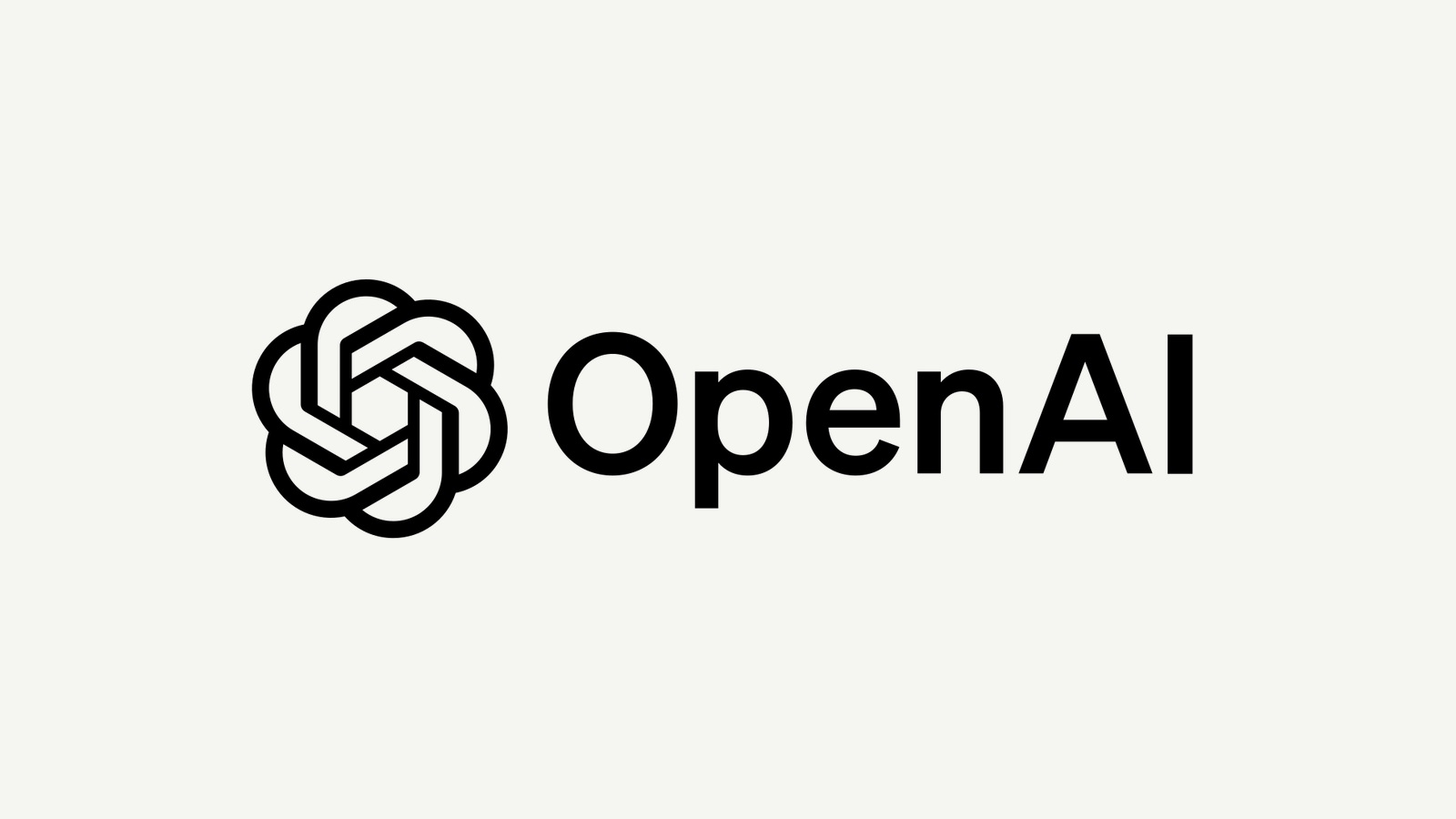 Az OpenAI fekete emblémája világos háttéren