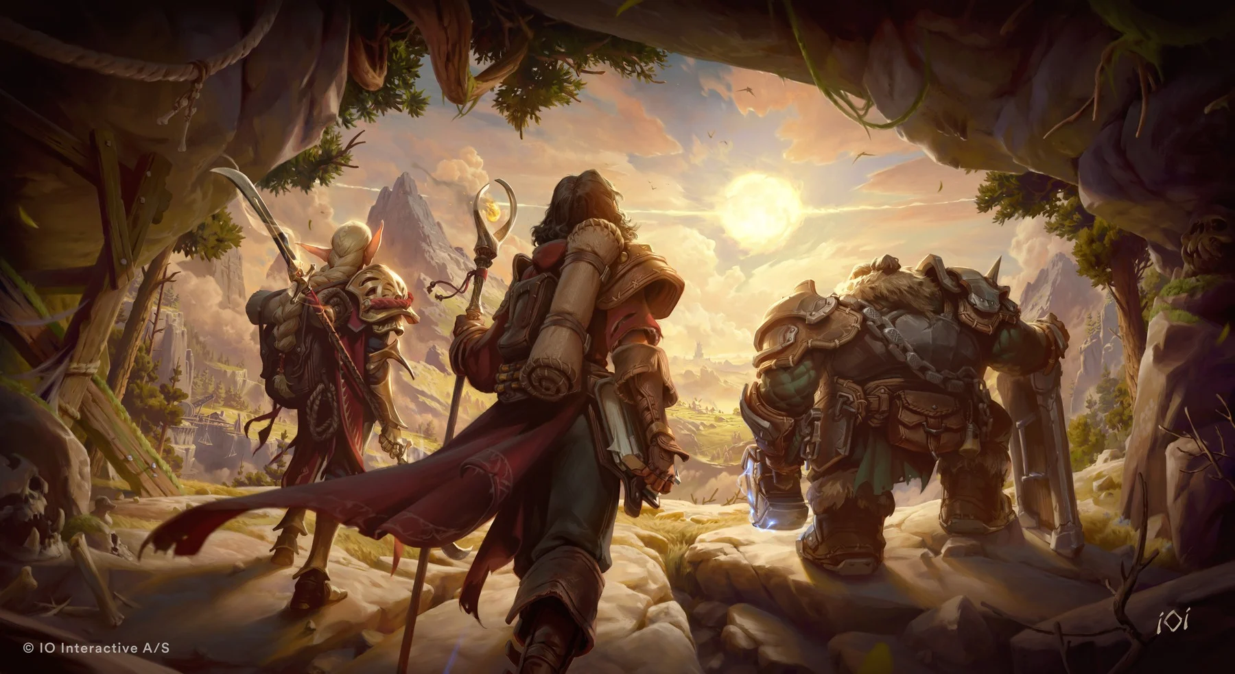 Három kalandozó egy fantasy tájat figyel a Project Fantasy hivatalos képén