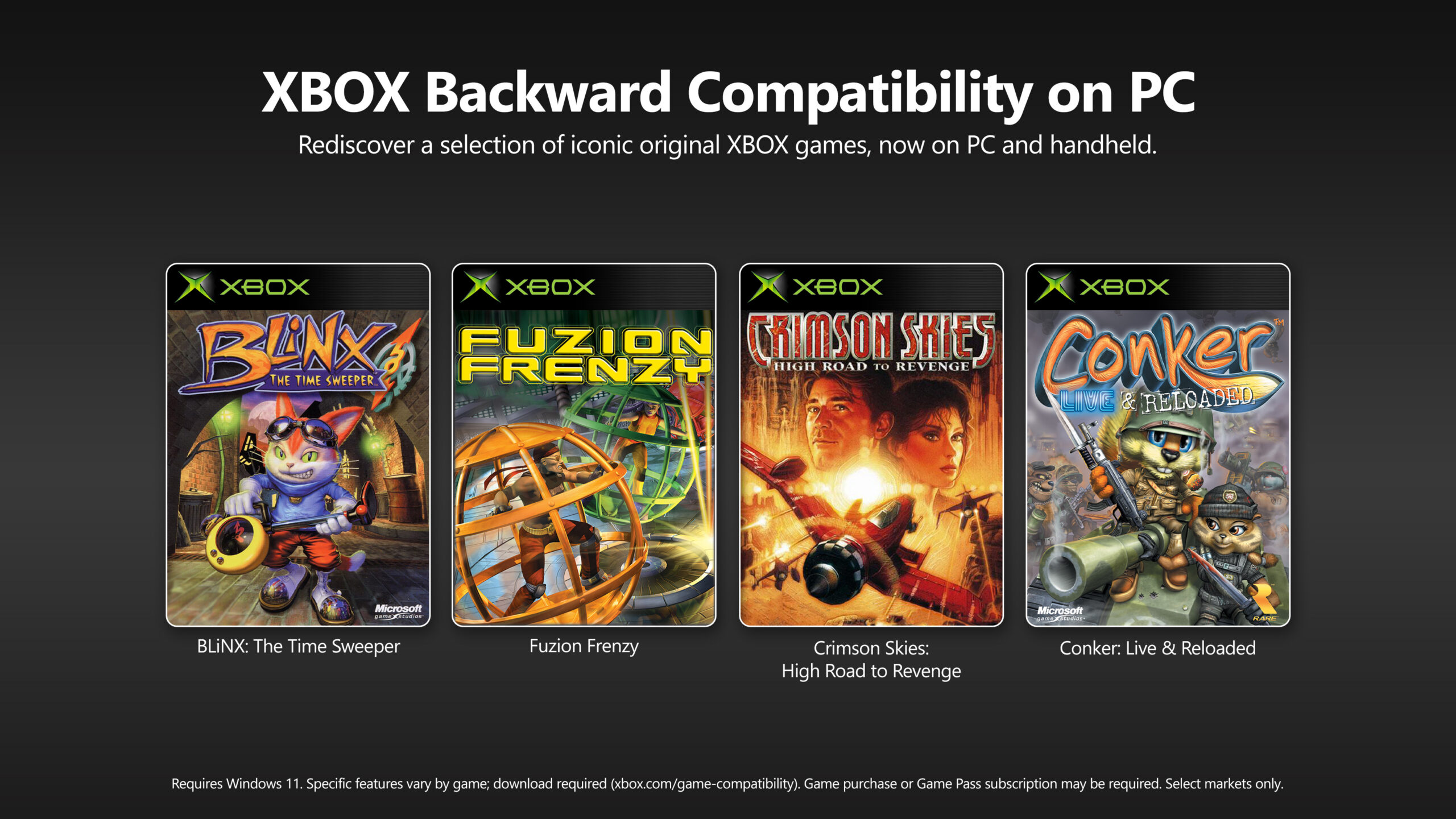 Az Xbox PC-s visszafelé kompatibilitásának hivatalos képe