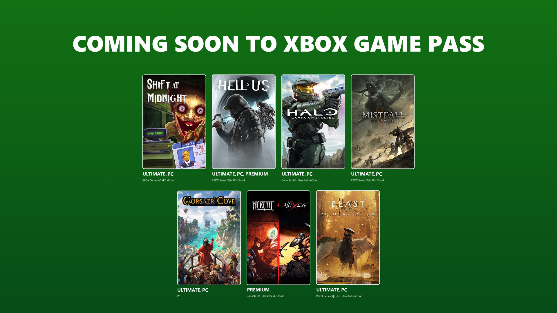 Az Xbox Game Pass friss kínálatának hivatalos képe