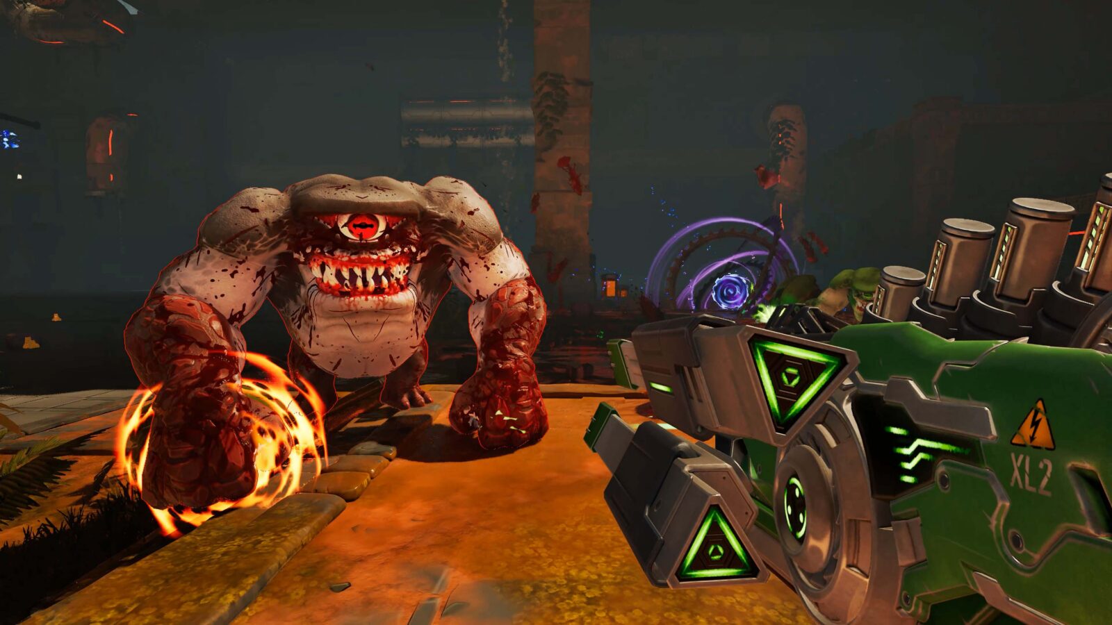 Serious Sam: Shatterverse jelenet többdimenziós arénában