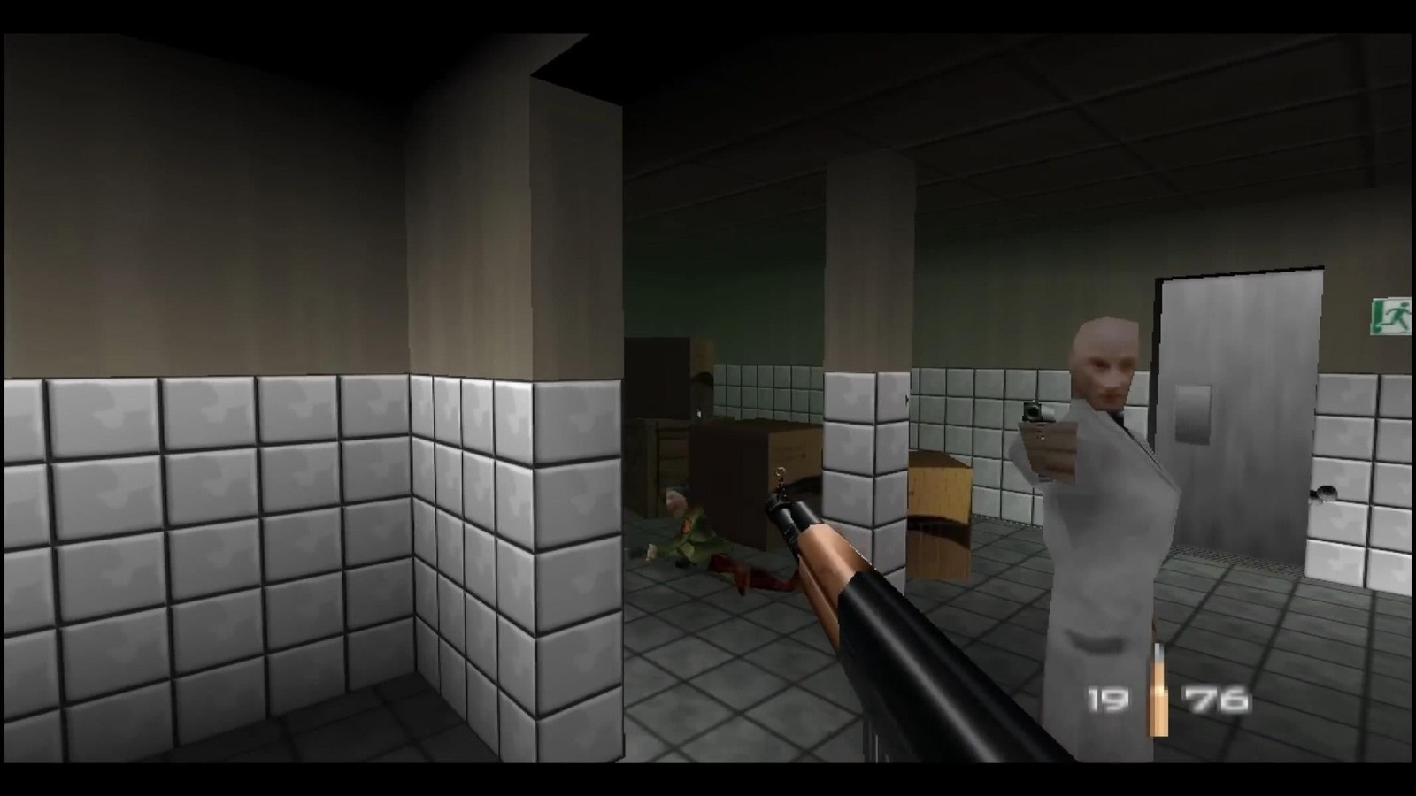 GoldenEye 007 N64 játékmenet egy pályán