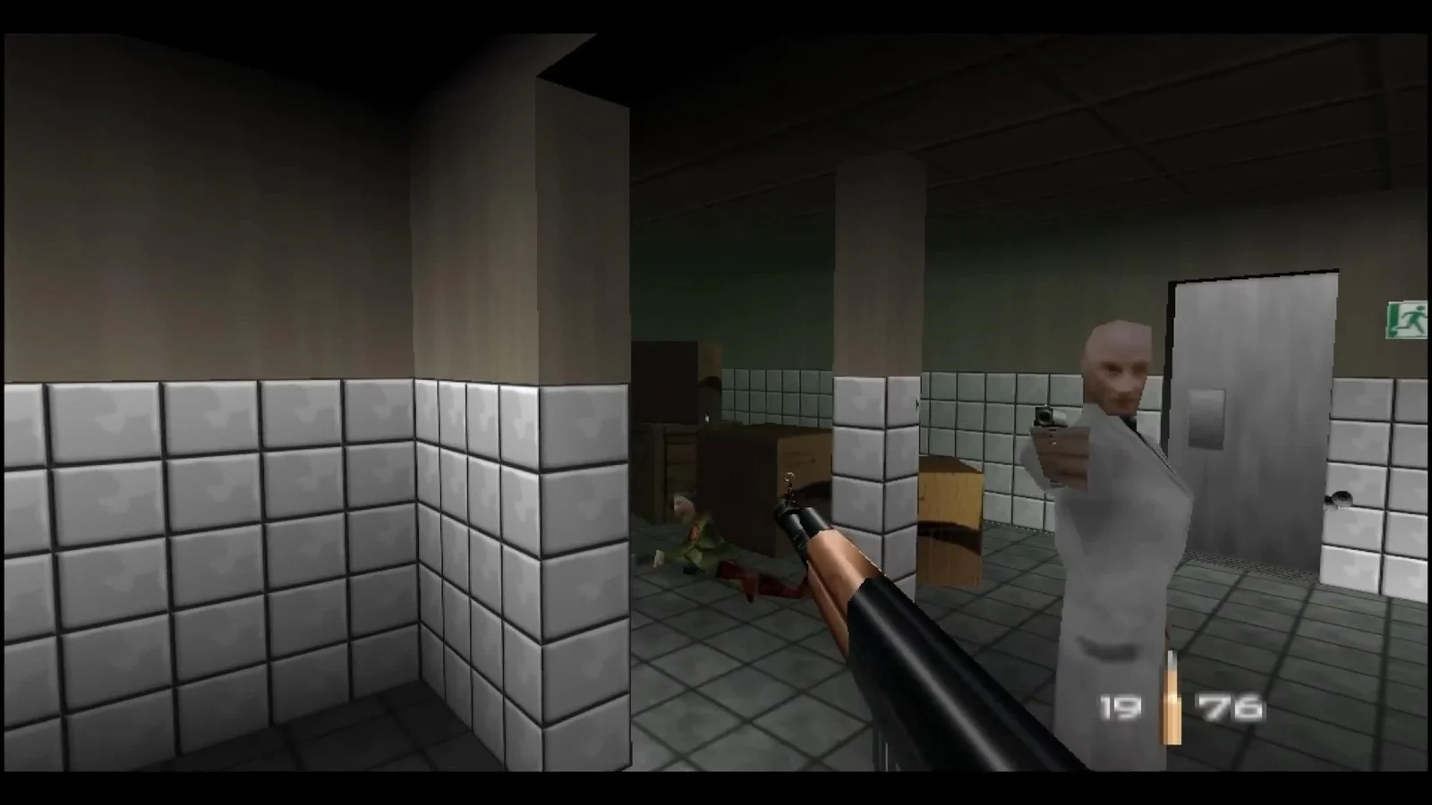 GoldenEye 007 N64 játékmenet egy pályán