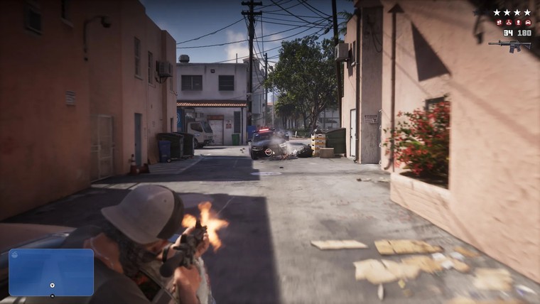 GTA 6 Vice City rendőrségi jelenet és üldözés