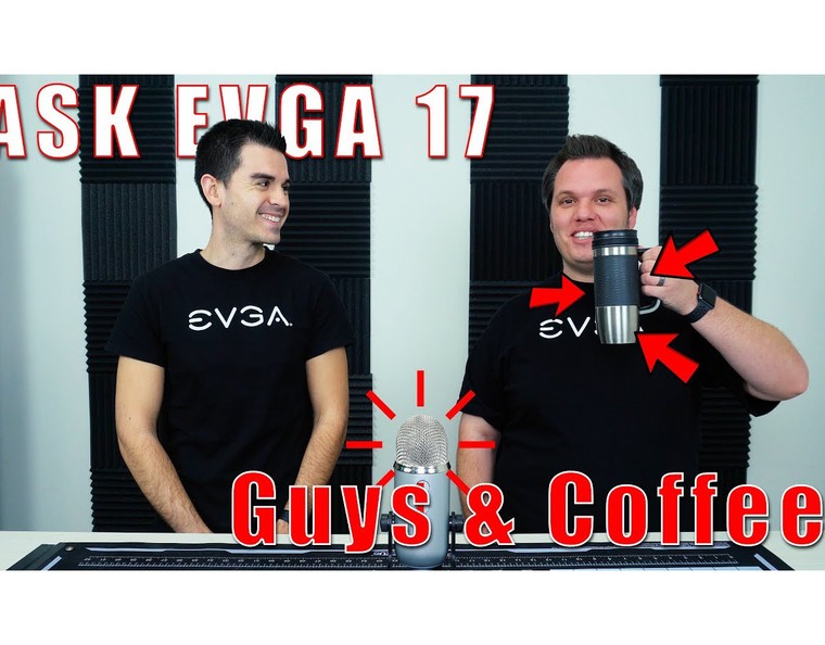 Brendon Ray Hedrick és Joseph az EVGA videóstúdióban hardverekkel a kezükben