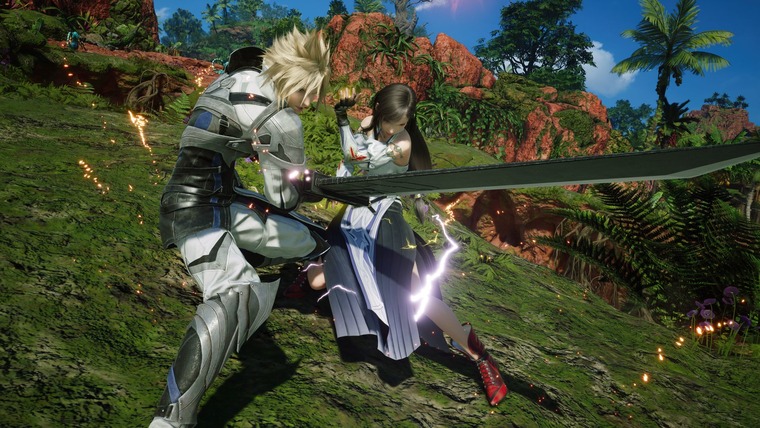 Cloud Strife és Tifa Lockhart összecsapása a Final Fantasy VII Revelation akció-szerepjátékban