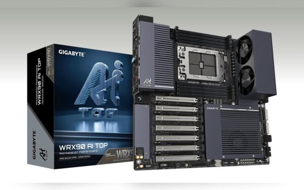 Gigabyte WRX90 AI TOP: hét PCIe 5.0 foglalat, 2 TB ECC memória és akár kilenc GPU