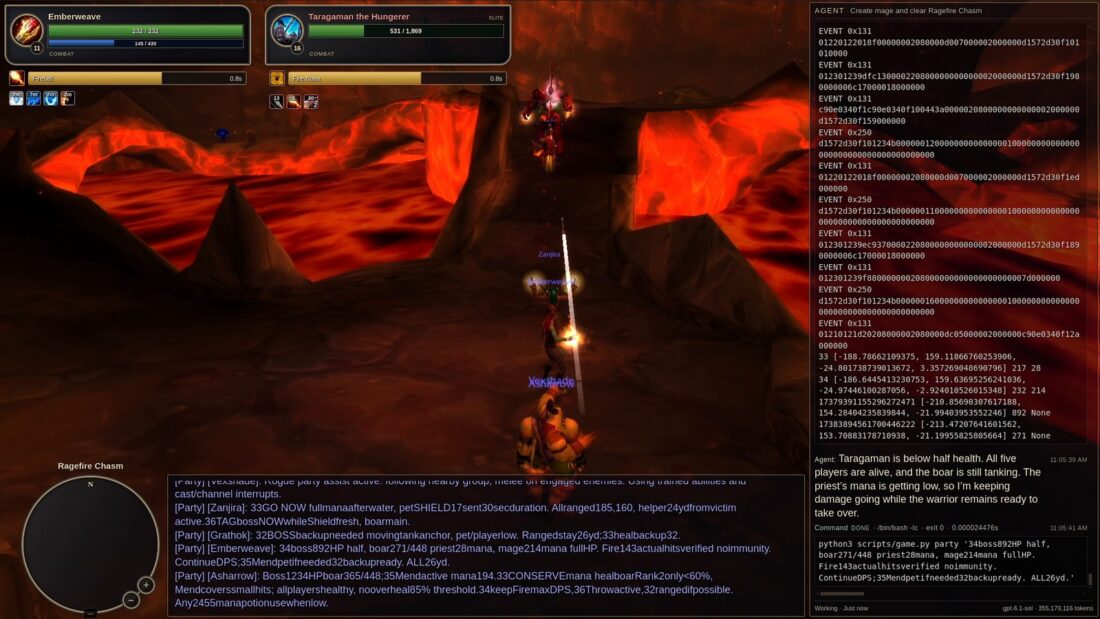 Öt AI-ágens 24 óra alatt teljesítette a WoW Ragefire Chasmot