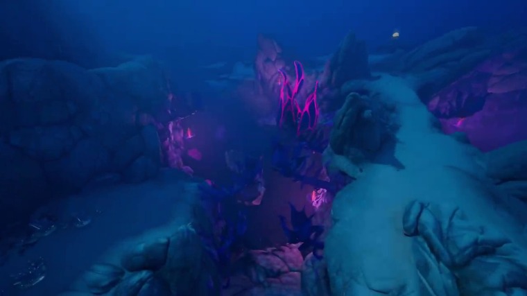 A Subnautica 2 új mélytengeri árkának és biolumineszcens növényzetének látványterve