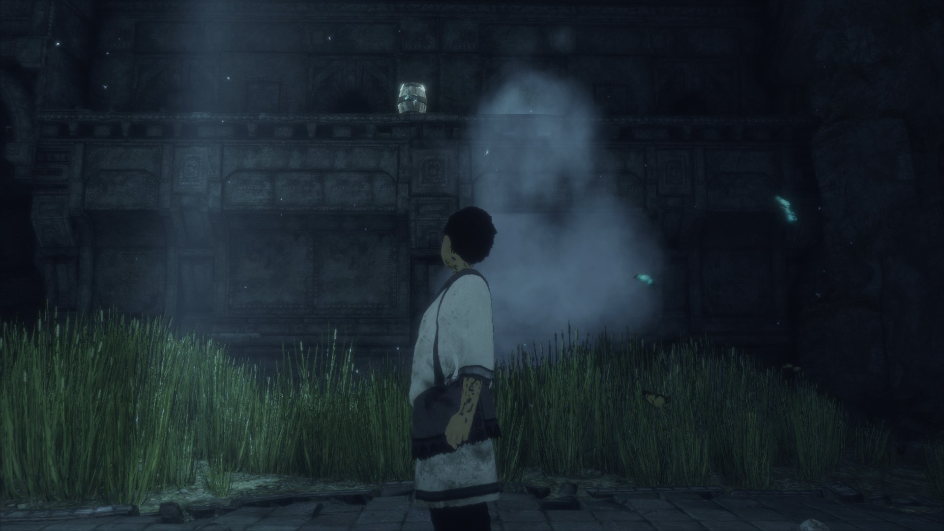 A fiú és Trico romok között a The Last Guardian nem hivatalos PC-s portjában
